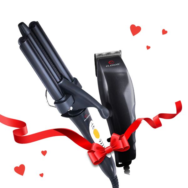 Комплект за Нея и за Него: Ретро преса EK-3002 и Машинка за подстригване EK-1118