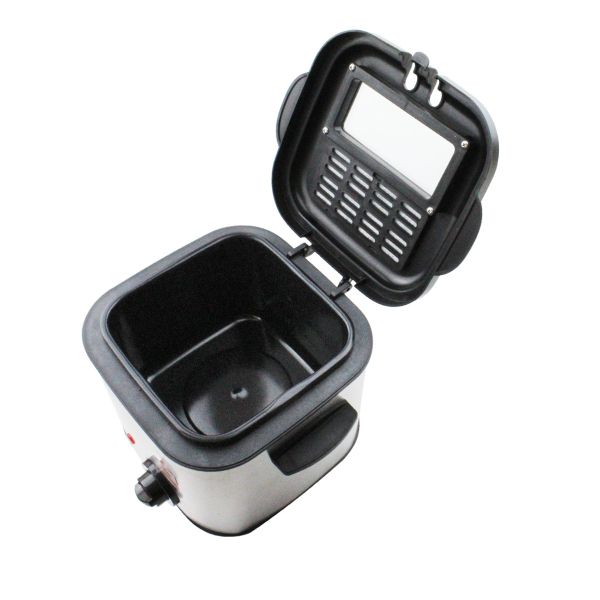 Фритюрник ЕК-051SS, 1,5 Литра, 1000W, Koшница с дръжка, Терморегулатор 0-190°С