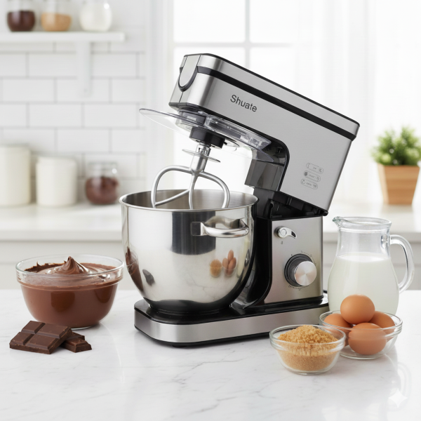 Планетарен Миксер SU-212E, 2000W, Купа-10 Литра, Месене на тесто, Разбиване на яйца, Размесване на крем и сметана