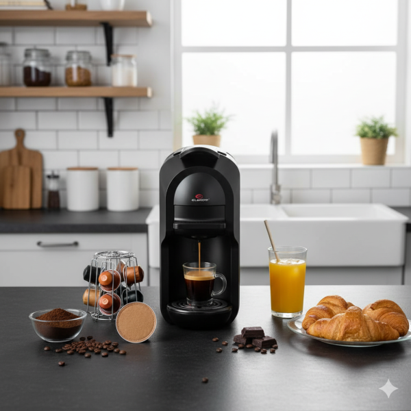 Кафемашина 5в1 ЕК-506, Мултифункционална, Капсули, Еспресо, 1450W