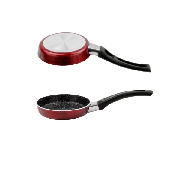 Малък тиган ЕК-Q04, Незалепващо мраморно покритие, Подходящ за 1-2 яйца