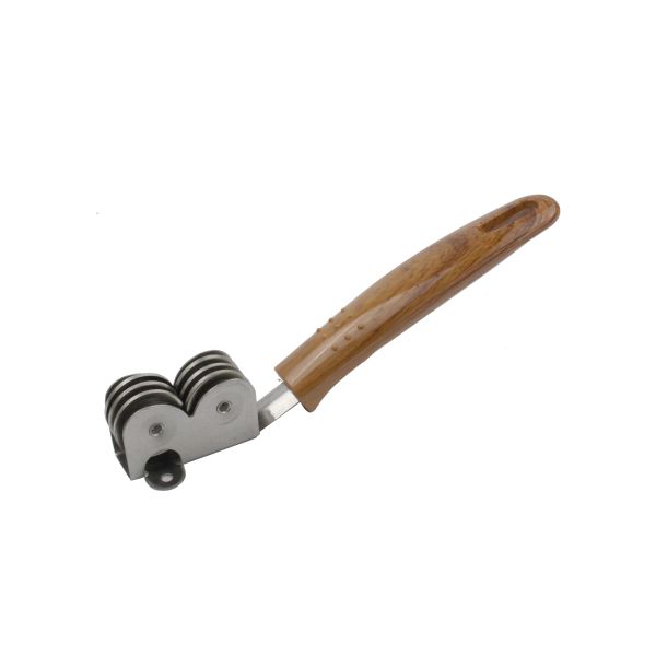 Комплект кухненски прибори ЕК-6670 - 8 части от неръждаема стомана, кафява и черна дръжка