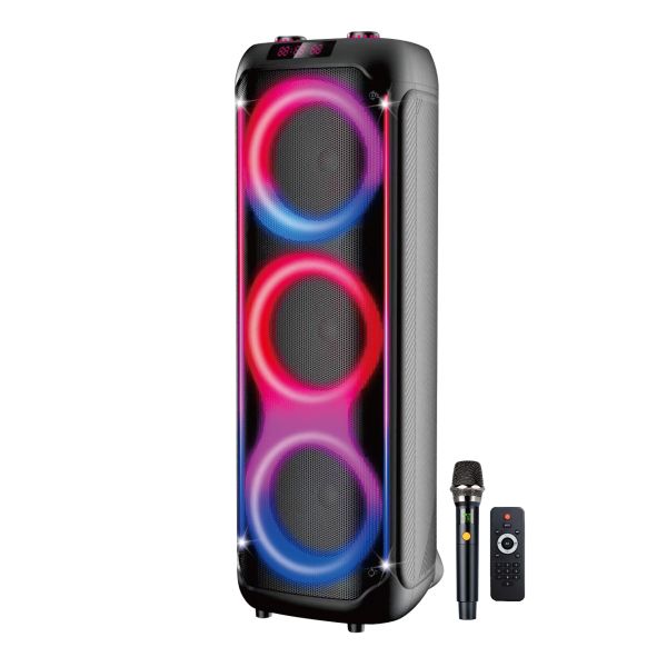 ПРЕНОСИМ ВИСОКОГОВОРИТЕЛ ЕК-3888, Троен модул: 3x8“ Високоговорители + tweeter