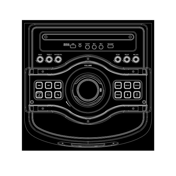 ПРЕНОСИМ ВИСОКОГОВОРИТЕЛ ЕК-3124XB 2 ЧАСТИ