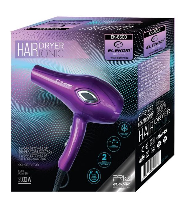 Комплект за Нея и Него -  Сешоар EK-6600 и Преса за коса EK-1161