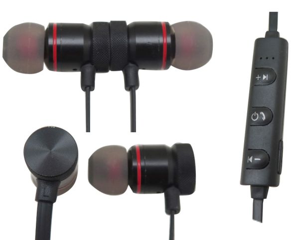 Слушалки EK-027A, Bluetooth - 10 м, Магнитно прикрепяне на главите