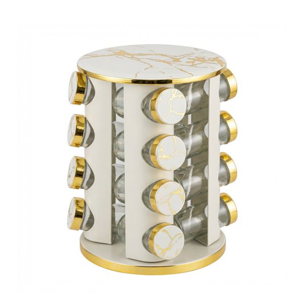 Комплект за подправки  ЕК-16140-7, 16 бр., На въртяща се стойка