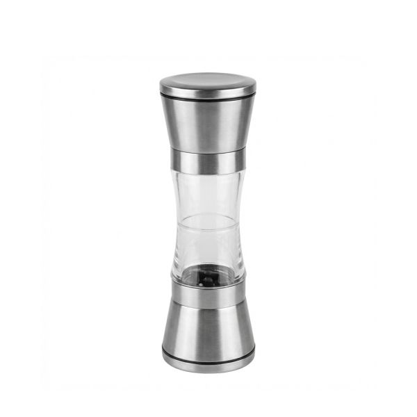 Мелничка за подправки  ЕК-16140-17, 2 Отделения, Инокс-стъкло