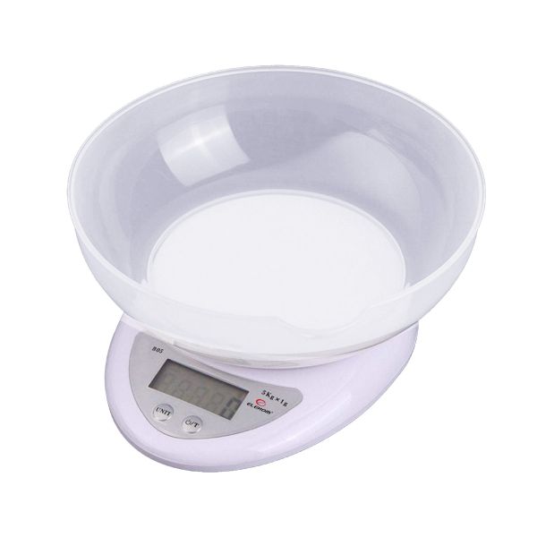Дигитална Кухненска Везна Elekom EK-05SC, 5kg, Високочувствителен сензор, Индикация за изтощена батерия