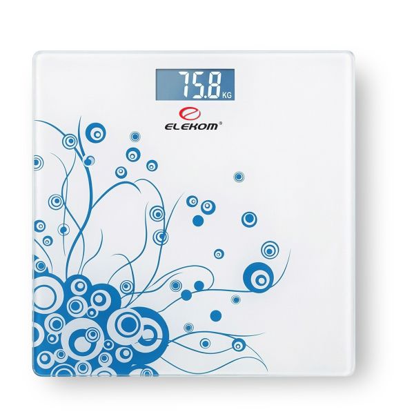 Електронен Кантар Elekom EK-222F, до 180kg, LCD дисплей, Автоматично включване и изключване, Индикация за претоварване и изтощена батерия