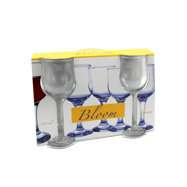 Комплект чаши за вино Bloom SW063A-40, 240 мл, 3 бр.